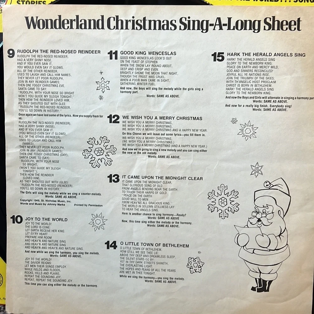 A Golden 🌟 Christmas Sing-A-Long Vinyl Record 🎅🏽 - Picture 6 of 6